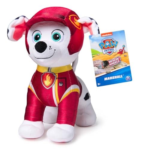 Peluche Marshall Paw Patrol Rescue Wheels SM6069660, le doudou parfait pour la sieste