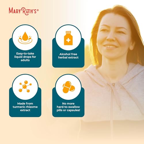 Image of MARYRUTH'S Organics Organic Turmeric Liquid Extract | Sugar Free | USDA Organic | Organic Turmeric Supplement | Non-GMO | Gluten Free | Vegan | Alcohol-Free Tincture | 1 Fl Oz