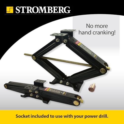 Stromberg Carlson JSC-30-IND Scissor Jack – Single Manual Jack for Travel Trailers, Fifth Wheels and Campers, Bowtie Base Design, 7,500 lb Load Rating, Ideal for RV Leveling – Black, 30-Inch by Stromberg Carlson - Image 5