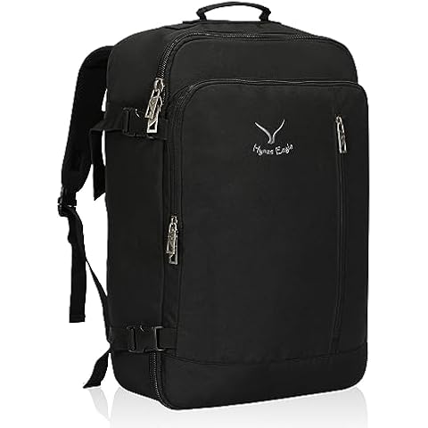 Hynes Eagle Carry on Backpack 38L Large Travel Backpack for Women Flight Approved Weekender Bag Laptop Backpack Men 15 inches Black 2023 Cover