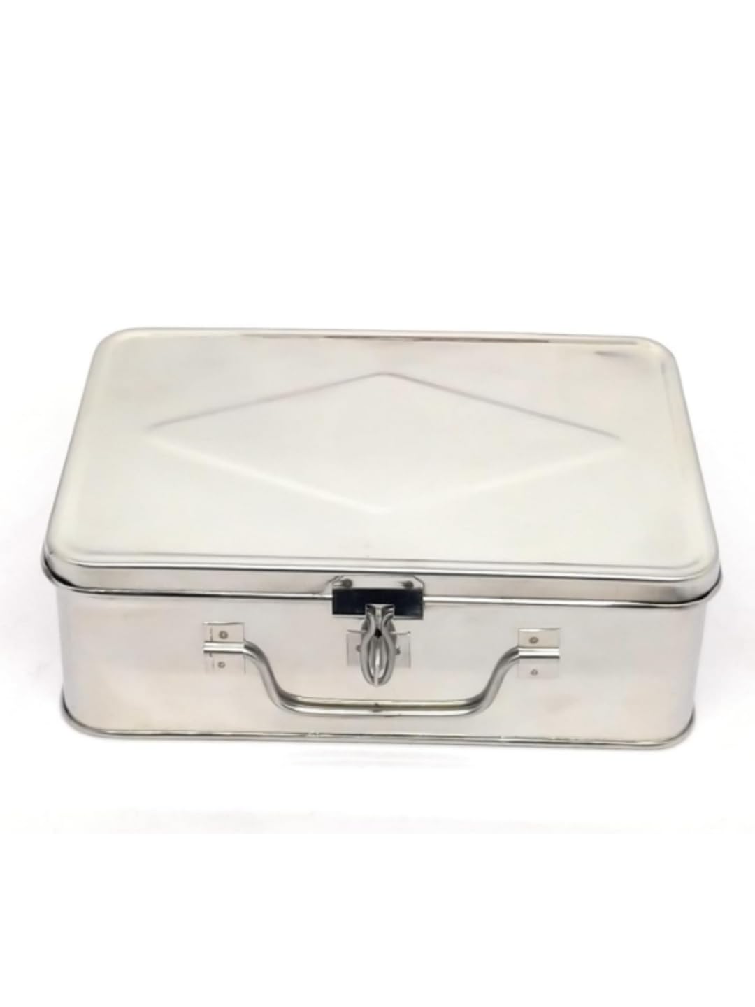 Nyra® Stainless Steel Cash Box/Manual Locker/Piggy Bank/Jewelry Box, Cash box for Home and Shop counter and Glossy finish/Multipurpose storage security Box - Rectangular Shape (Cash box small)-image-12