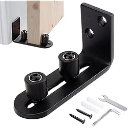 Guía de Suelo para Puerta Corredera, Guía de Piso Guía de Puerta/Pared Ajustable para Puerta de Granero Corrediza