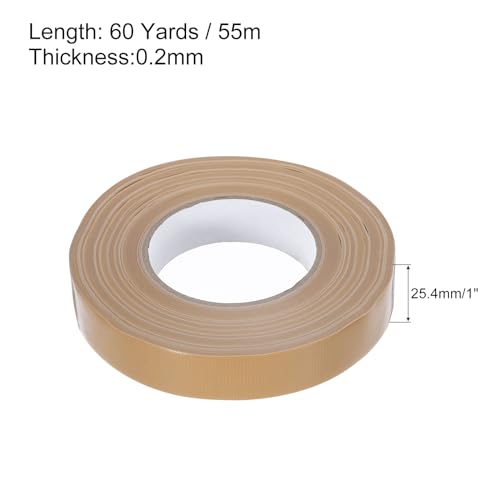 Image of MECCANIXITY Brown Gaffers Tape, 60 Yards x 1 Inch No Residue, Non-Reflective Easy Tear Book Repair Tape Matte Stage Cloth Tape for Photography,Pack of 1