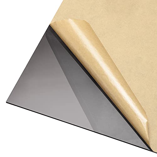Image of DMiotech 2pcs 12 inch x 12 inch 3mm Thick Plastic Acrylic Board Acrylic Sheet PMMA Acrylic Board for Craft DIY Display Project Sign Blank Black Clear