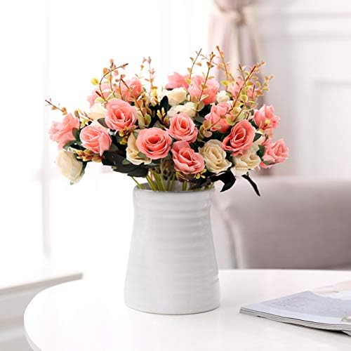 TRvancat 14.5cm White Ceramic Flower Vase/Flower Pot