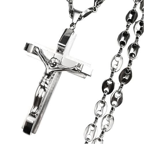Collier crucifix en argent 925 : bijoux religieux d'exception pour hommes