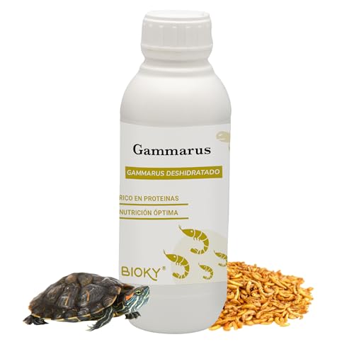 Gammarus para Tortugas de Agua 1L | Comida de Camarones Secos 100% Natural, Tortugas, Peces de Agua Fría, Hamster, Erizos, Reptiles – Proteínas, Vitaminas y Grasas Saludables (1L)