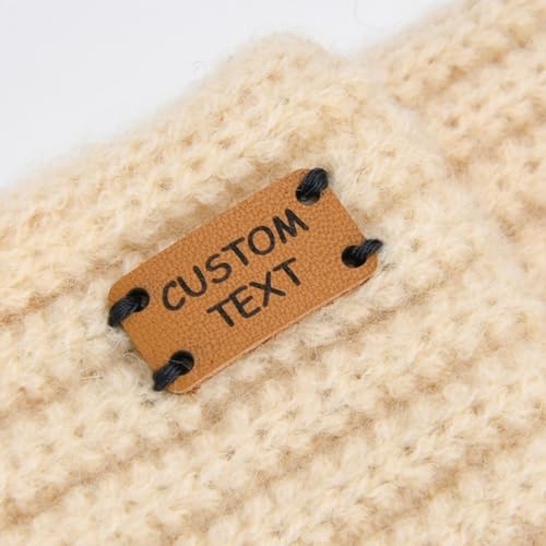 Étiquettes personnalisées en tissu pour tricot et crochet avec rivets x50