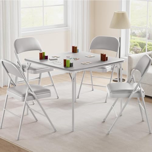 CuisinSmart Folding Card Table, Portable Square Card Table, Foldable Tables for Home, Indoor and Outdoor, Space-Saving, No Assembly Required, Not Incl