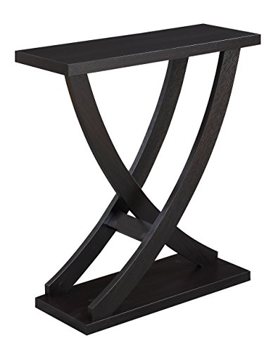 Convenience Concepts Newport Cross Step Console Table, Espresso #TOP20