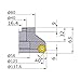 Mitsubishi Materials AHX640W-125B12L AHX640W Series Arbor Face Milling Cutter, Left Hand, 40? Angle, 12 Teeth, 125 mm Cutting Dia, 40 mm Fixing Part Depth