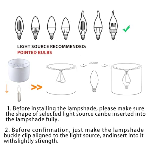 TAaMTYH Small Lamp Shades Cover Set of 6,Clip on Lamp,Drum Shades by TAaMTYH - Used condition - Image 5