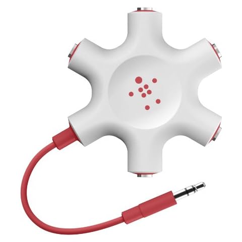 Distribuidor Belkin F8Z274BTRED para auriculares con 5 tomas de 3,5 mm Cover