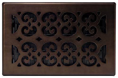 Decor Grates SPH610-RB Scroll Floor Register, 6-Inch by 10-Inch, Rubbed Bronze, Rubbed Bronze Finish, 6x10 - Image 2