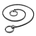Mogoko Stainless Steel Dog Choke Chain Collar, Puppy Metal Snake Chain Pet Show Slip Collar Choker for Training Walking (Black;16.0