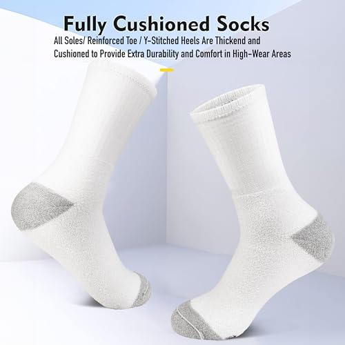 NevEND 6 Pairs Cotton Crew Socks Athletic Lightweight for Men Boys4