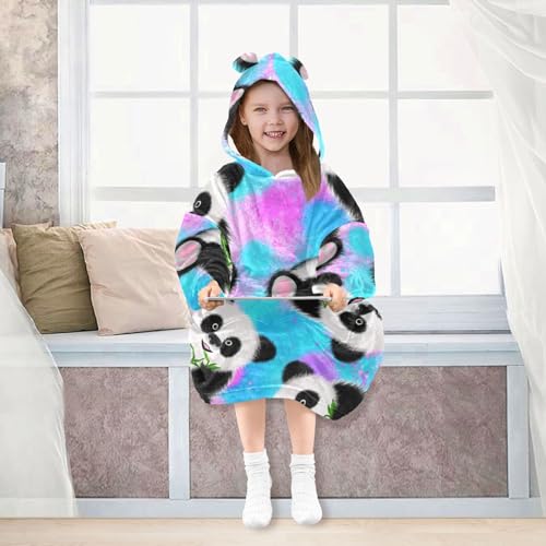 Couverture à capuche imprimé panda : cadeau idéal pour fille