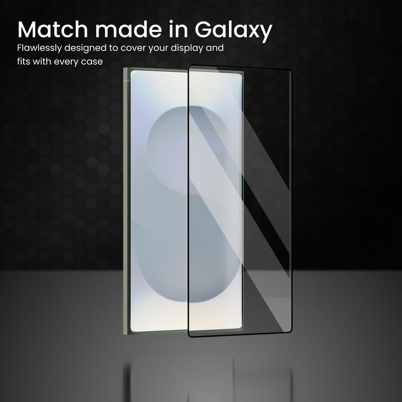 Image of UNBREAKcable EZ Fit Tempered Glass Screen Protector Compatible with Samsung Galaxy S25 Plus & Galaxy S24 Plus | 9H Tempered Glass Screen Guard | Full Coverage HD Clear Protection | Anti-Smudge & Anti-Fingerprint | Easy Install Alignment Tray | Pack of 2