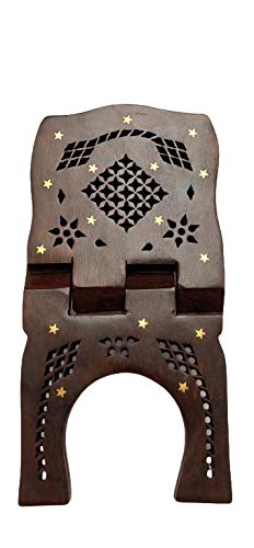Master Arts Wooden Rehal, Holy Book Stand,Stand for Reading Books, Rehal in shisham Wood (Tally Wood) with barik Jali Handmade Work and Seasoned Wood-picture-18