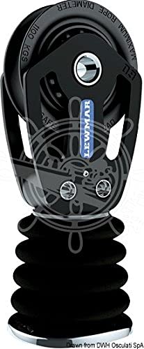 Poulie Lewmar HTX 50 simple avec stand-up pour cordage de voilier