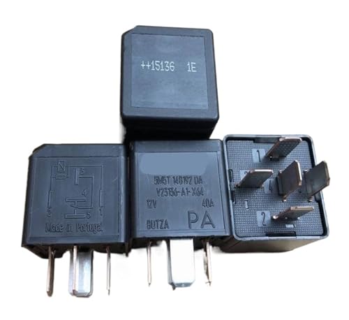 Relé de 5 pines V23136-A1-X64 con base para automoción y circuitos 12V 40A