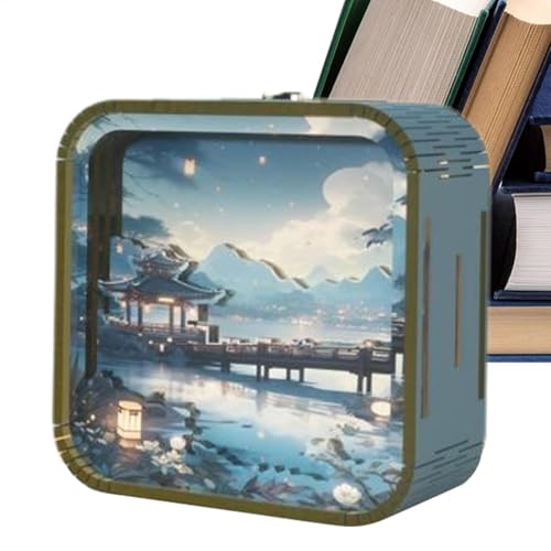 Generico Puzzle in legno luminoso, Puzzle in legno illuminato | Kit artigianali per lampade artistiche - Lampada da scrivania per soggiorno camera da letto, decorazioni per la casa per comodini