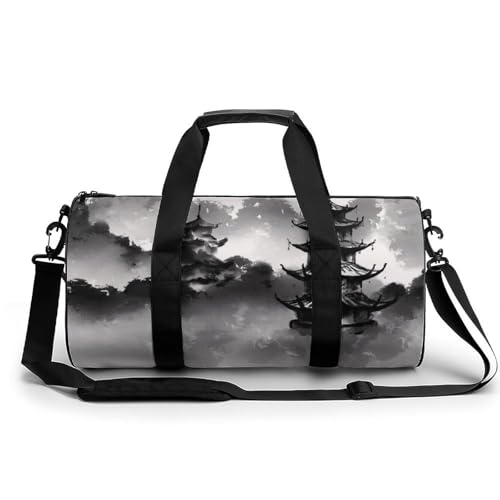 Duffel bag de voyage camping randonnée motif peinture à l'encre