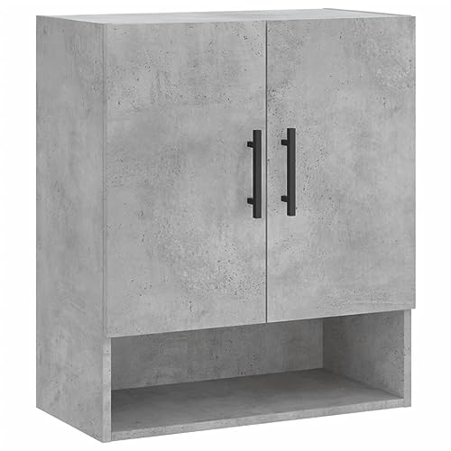 vidaXL Armadietto a Muro Grigio Cemento 60x31x70 cm Legno Multistrato