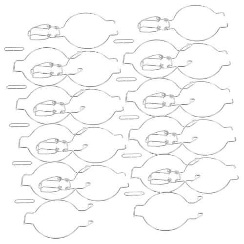 Warmhm 10pièces Attaches Métalliques pour Boîtes Scellées Acier Inoxydable Boucle De Verrouillage pour Bocaux Verre Anneau De Fermeture pour Récipients