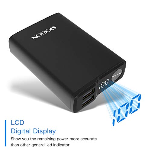 Portable Phone Charger 12000Mah Fast Charge Ultra Mini Power Bank External Battery Packs Dual Usb Ports Type C 2.4A With Lcd Display Powerpack For Iphone Ipad Samsung Galaxy Smartphone Nintendo Switch #TOP4