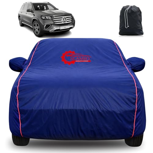 Image of 100% Waterproof Car Cover for Mercedes GLS | All-Weather, Dustproof & UV Protection | Heavy-Duty 3-Layer Fabric | Custom Fit with Mirror & Antenna Pocket | Navy Blue