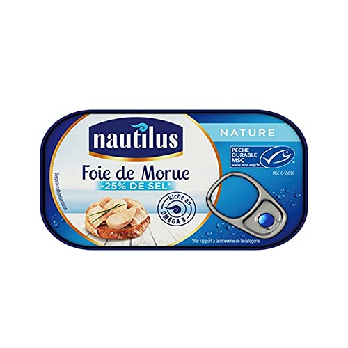 NAUTILUS - Foie De Morue Nature 120G - Lot De 4