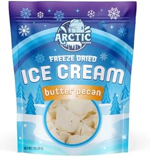Arctic Farms Freeze Dried Ice Cream that Does Not Melt (Butter Pecan, 1 Ounce)