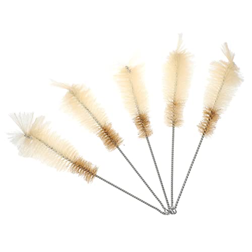 TIDTALEO 5Pcs Flask Brush Nylon Boiling Flask Cleaner Conical Flask Cleaning Tools for Laboratory Glassware Easy to Use Comfortable Handle Convenient Storage