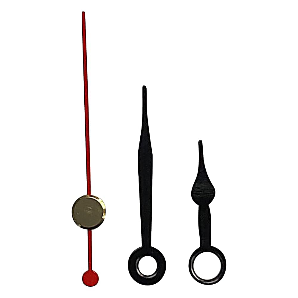 Replacement Black Metal Press Fit Clock Hands Compatible With Chinese Quartz Mechanism DIY Repair 36mm
