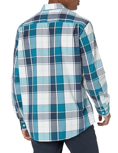 Image of Amazon Essentials Men's Regular-Fit Long-Sleeve Casual Poplin Shirt, Button Front, Business Casual, Collared