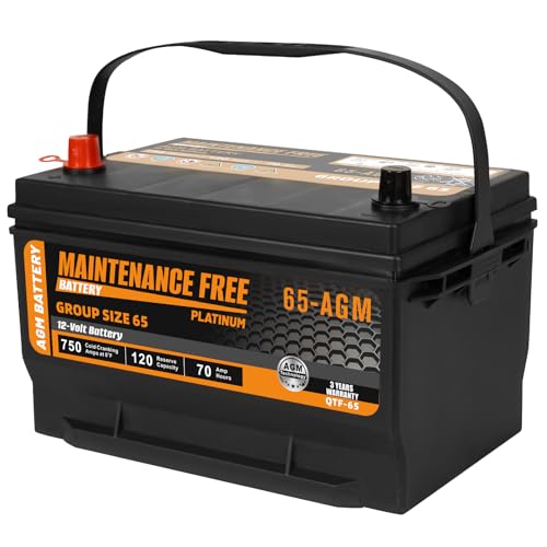 Image of BCI Group 65 AGM Car Battery, 12V 70Ah 750CCA Automotive Battery Premium Maintenance Free, 120RC, 36 Months Warranty