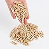DERAYEE 100pcs Pinces à Linge,Légères Ecologiques, 25mm Mini Pince a Linge Bois pour Décorer la Maison et Les Photos #3