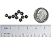 uGems® 10 Black Created Opal Round Beads for Fine Jewelry – 4mm Fully Drilled Synthetic Lab Opal Beads with Black Base, Kyoto Method – Sold in Sets of 10 – SKU: gem03312