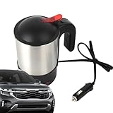 Hervidor de Agua para Coche,Hervido Rápido Acero Inoxidable - Calentador de Agua para Coche | Para Viajes Camping Desplazamientos Excursiones Por Carretera Salidas Familiares Preparacion De Te Hacer C