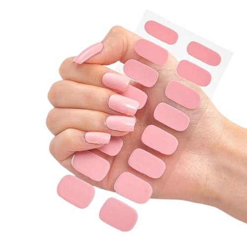 JEYORZY 16 tiras de gel semiendurecido para uñas, pegatinas de uñas de gel de calidad de salón de belleza, Nail Art Stickers Decoración
