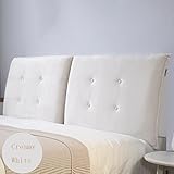 【Lavado fácil removible】 Sin almohadón de respaldo para la cabecera, asegurado a la pared con velcro, fácil de desmontar y ensamblar; Con la versión de cabecero, la almohada Cushion envuelve su cabecera, a través de la extracción y montaje de la cremallera