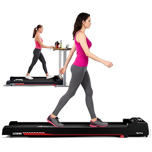 Lifelong Walking Pad Treadmill | 3 HP Brushless Motor | 2-Level M...