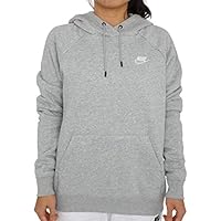Nike Women's Casual Hoodie, Dark Grey Heather/Matte Silver/White, X-Large-XX-Large US