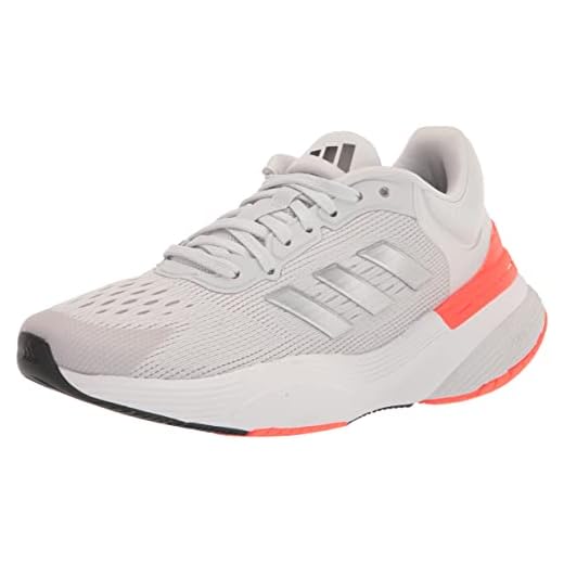 adidas Tênis de corrida feminino Response Super 3.0, Traço cinza/prata metálico/vermelho solar, 5.5