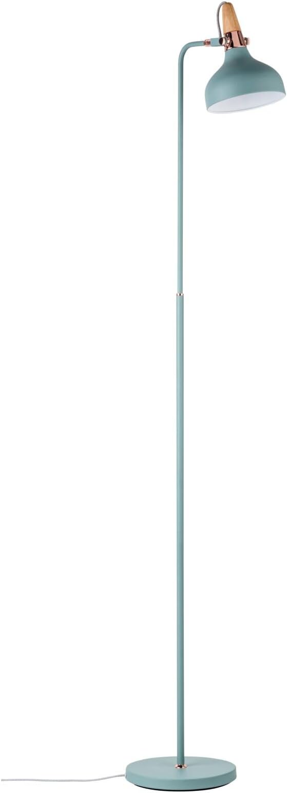 Paulmann Paulmann 79654 Neordic Juna vloerlamp max. 1x20W vloerlamp voor E14 lampen Vloerlamp, Schijnwerper 230V zonder gloeilampen, zacht groen/koper/hout