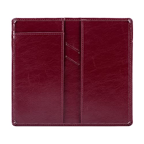 Image of Aurya Leather Checkbook Covers for Personal Checkbook, Checkbook Holder with Free Vinyl Divider, Checkbook Cover for Duplicate Checks for Men and Women
