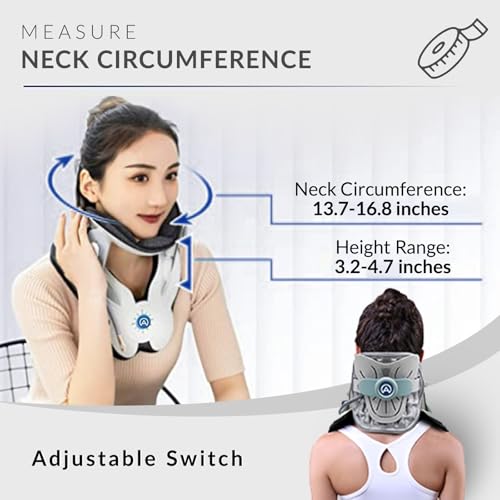 Image of Neck Traction Device by Air Collar - Neck Stretcher - Cervical Traction Device - Neck & Shoulder Pain Relief - Stretcher Collar for Improved Spine Alignment - (2nd Gen - Manual) - See Size Chart*