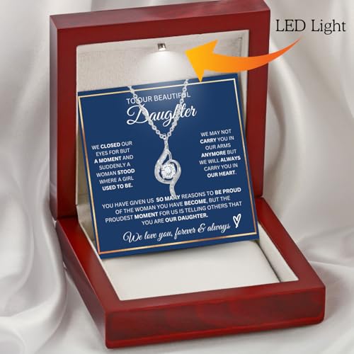 To My Daughter Necklace from Dad, Sterling Silver Daughter Gift2