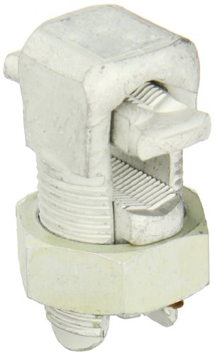 Burndy KSA 4/0 Tritap Servit, #4/0 Str. Max. Run to Max. Tap, #2 Str. Compact Min. Run to Min. Tap, #4/0 Str. Max. Run to Min. Tap, 1.13" Width, 2.54" Length, 1.49" Cross Flat, 500lb Recommended Tightening Torque